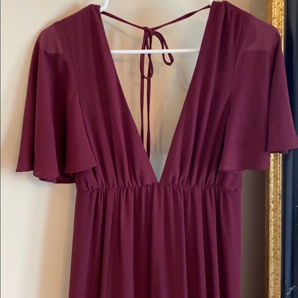 Show me your MUMU burgundy maxi dress - Picture 3 of 9